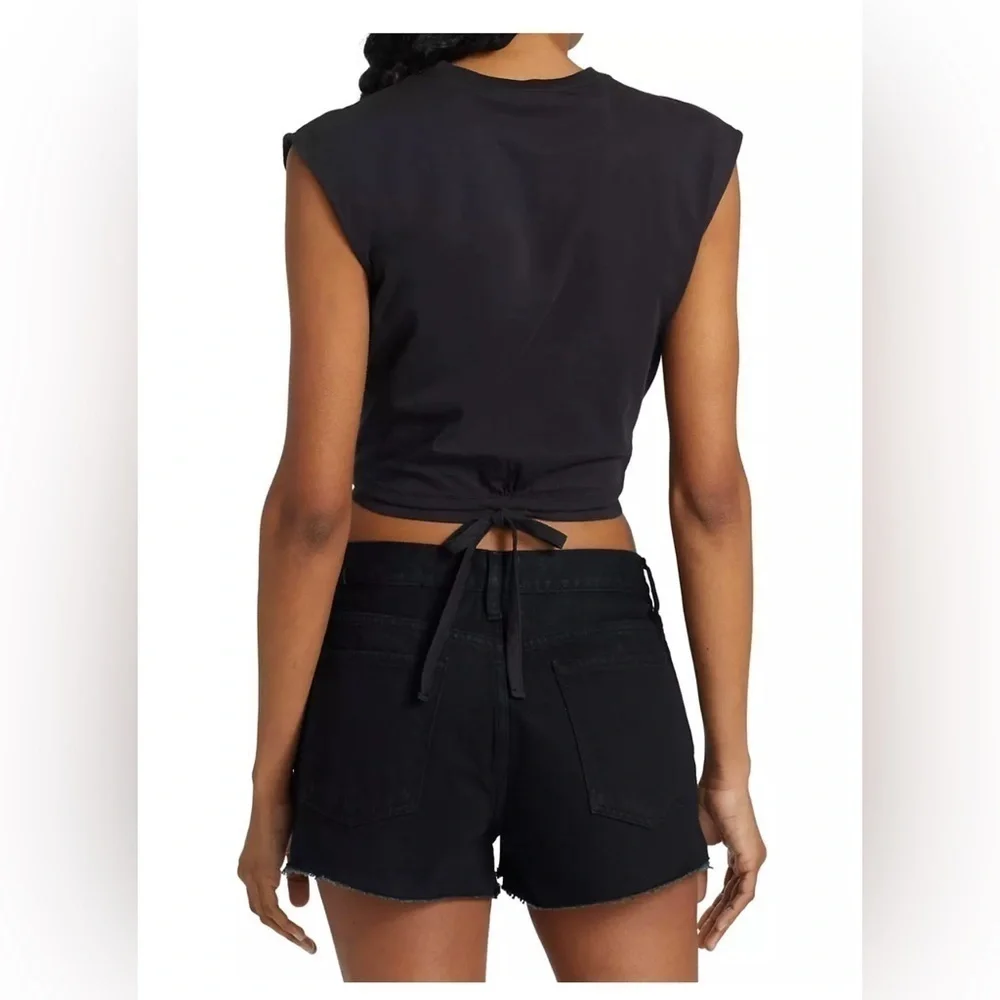 Frame Tie-Waist Cropped Muscle Tee Size XS - Picture 7 of 7